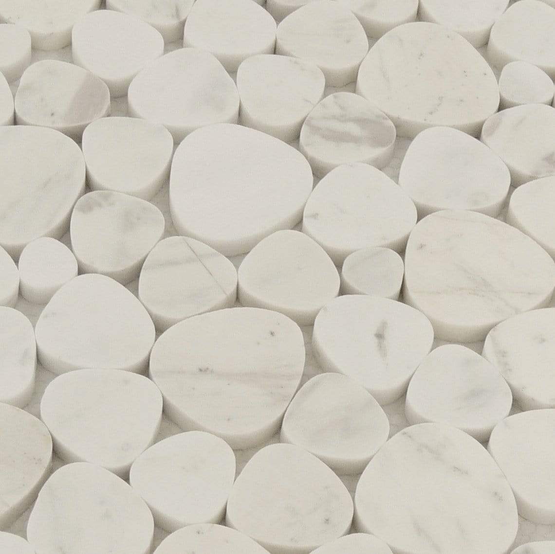Yam Hamelach White Polished Stone Tile Euro Glass