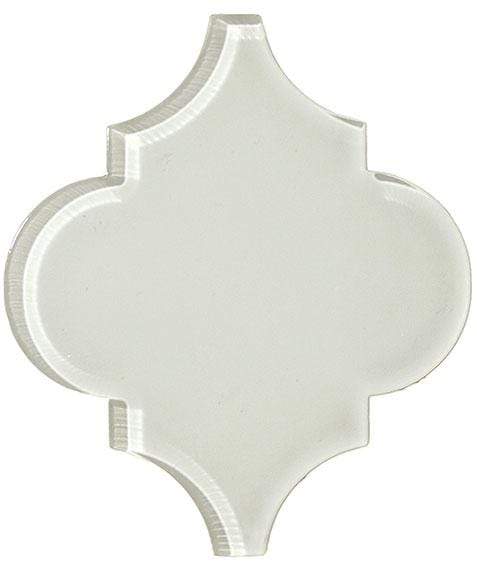 White Tulip Arabesque Glossy Glass Tile Euro Glass