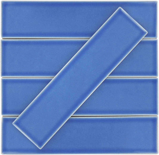 French Lake Decor 3" x 12" Glossy Porcelain Subway Tile Euro Glass