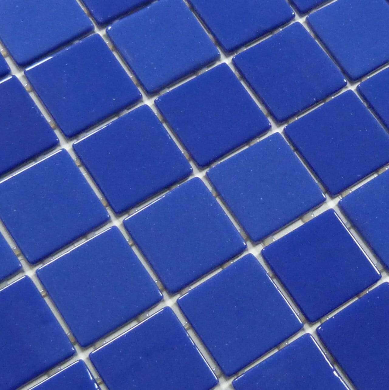 Cobalt Blue Dragon 2" x 2" Glossy Glass Pool Tile Fusion