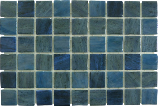 Modena Berlin Blue 2x2 Glossy Glass Tile Fusion