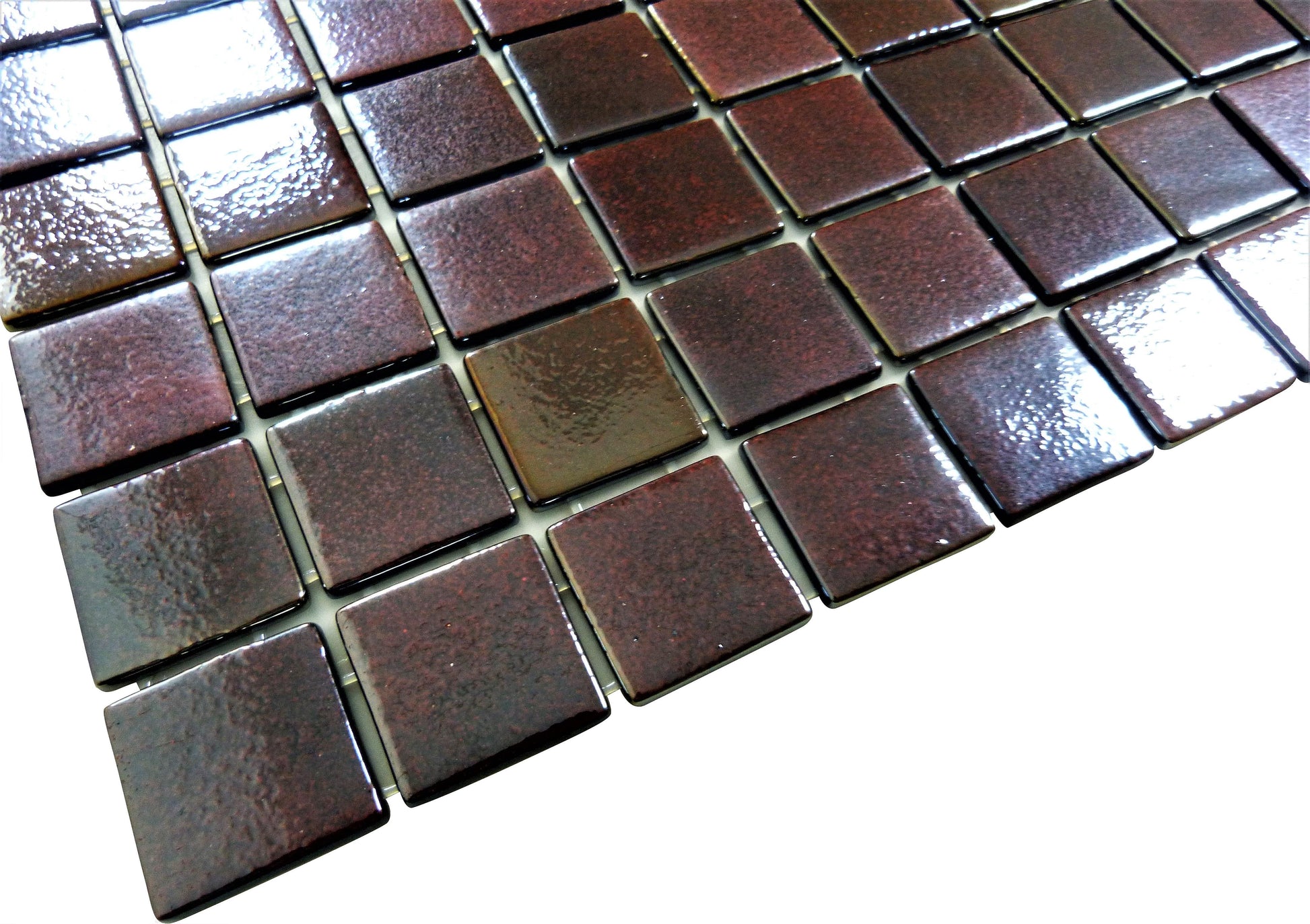 Modena Red Velvet 2x2 Glossy Glass Tile Fusion