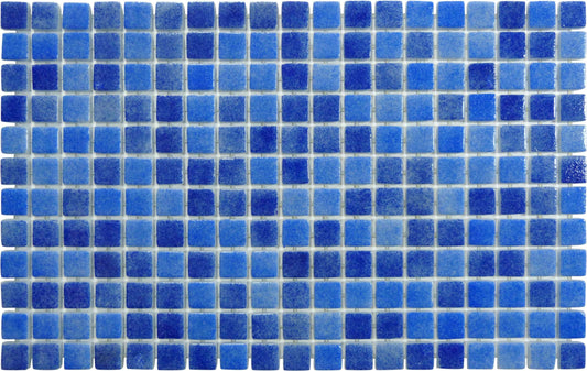 Newport Blue Anti Slip Glossy Glass Pool Tile Fusion