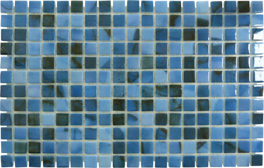 Quattro Alfa Blue 1x1 Glossy Glass Tile Fusion