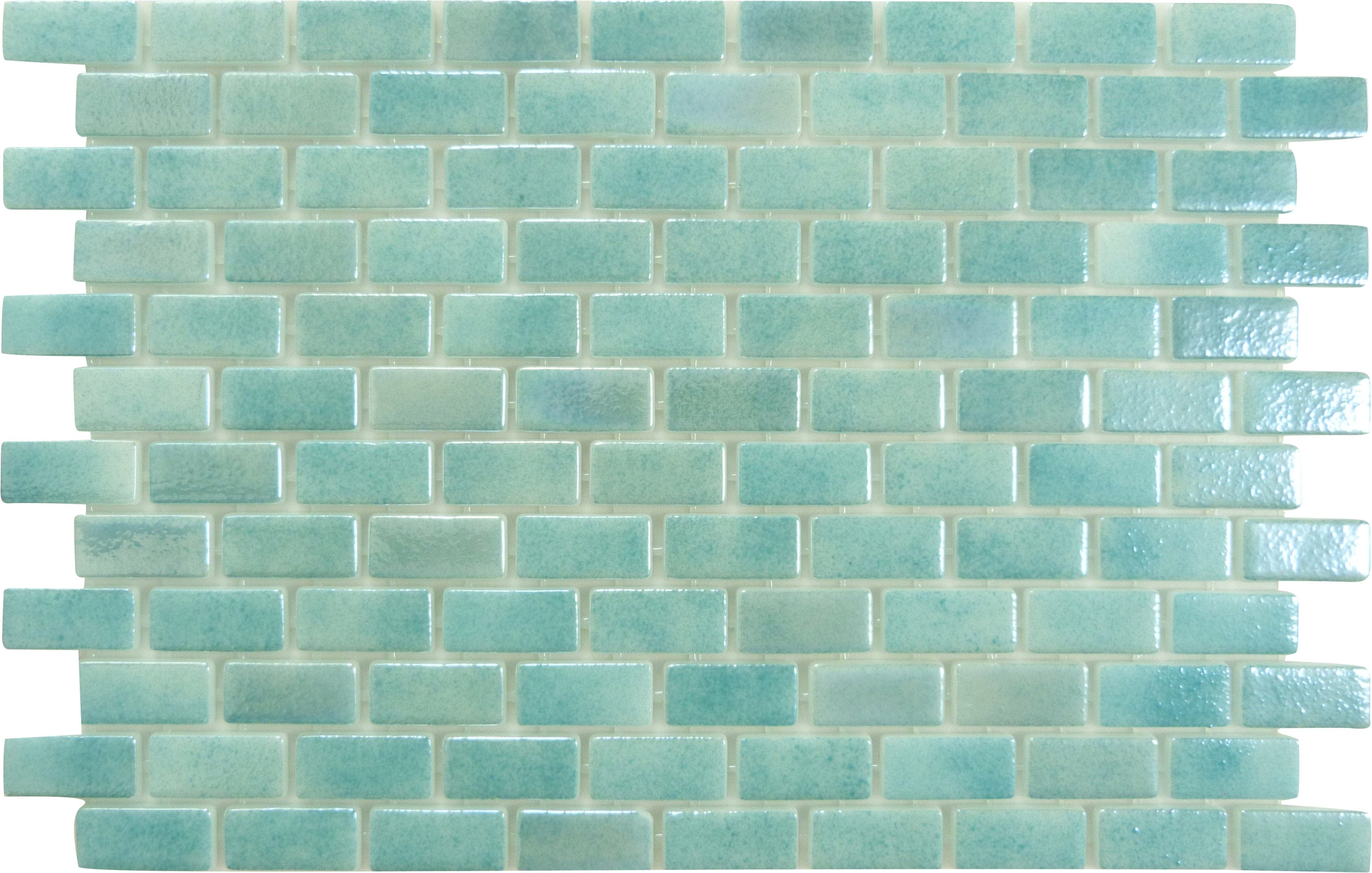 Subway Sea Sprite Green 1x2 Glossy Glass Tile Fusion