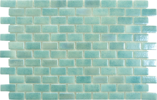 Subway Sea Sprite Green 1x2 Glossy Glass Tile Fusion