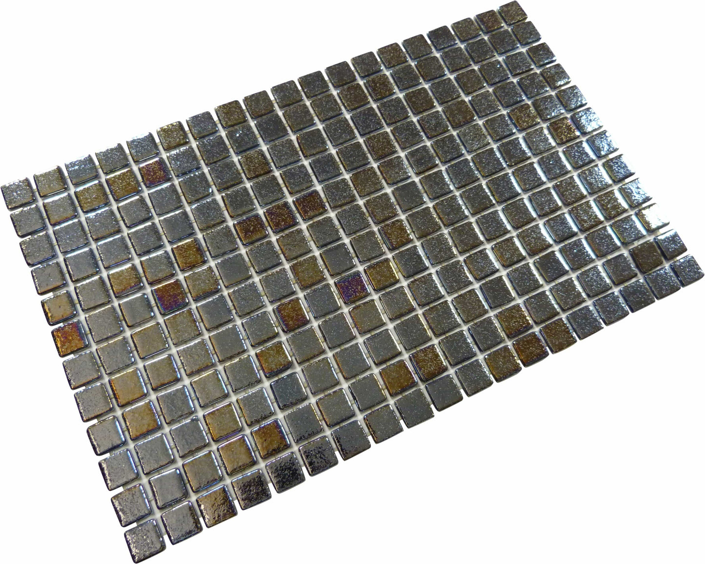 Zombie Black Anti Slip Glossy & Iridescent Glass Pool Tile Fusion