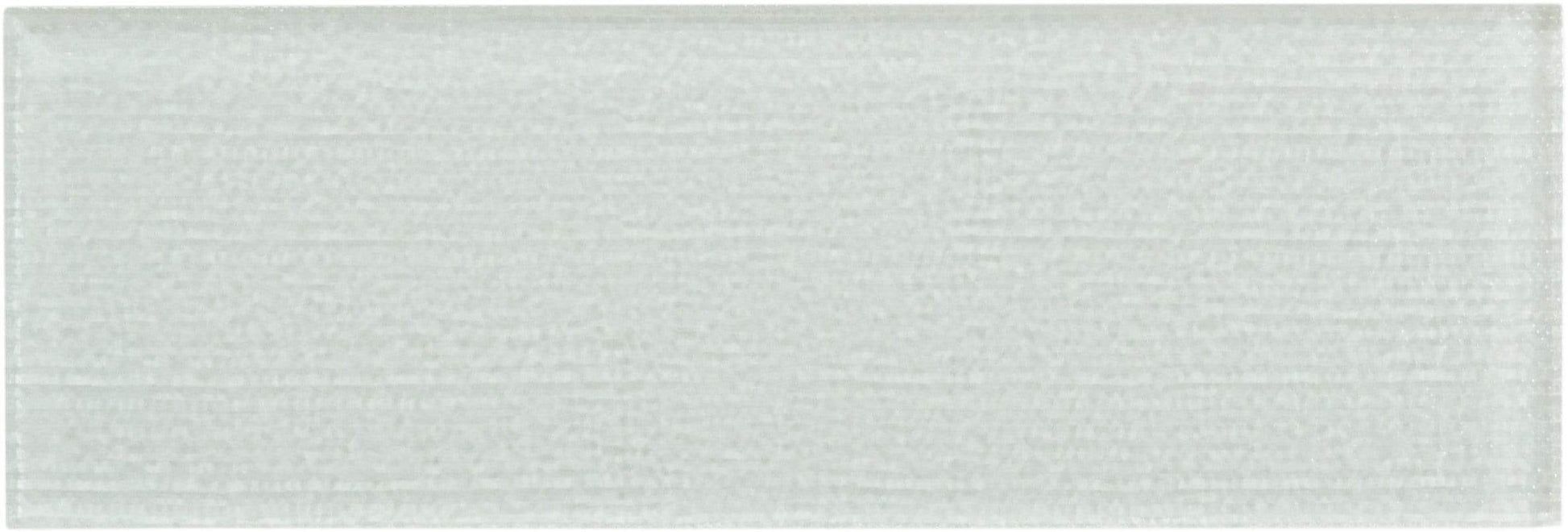 Linen Ice White 4'' x 12'' Glossy Glass Subway Tile Horizon Tile