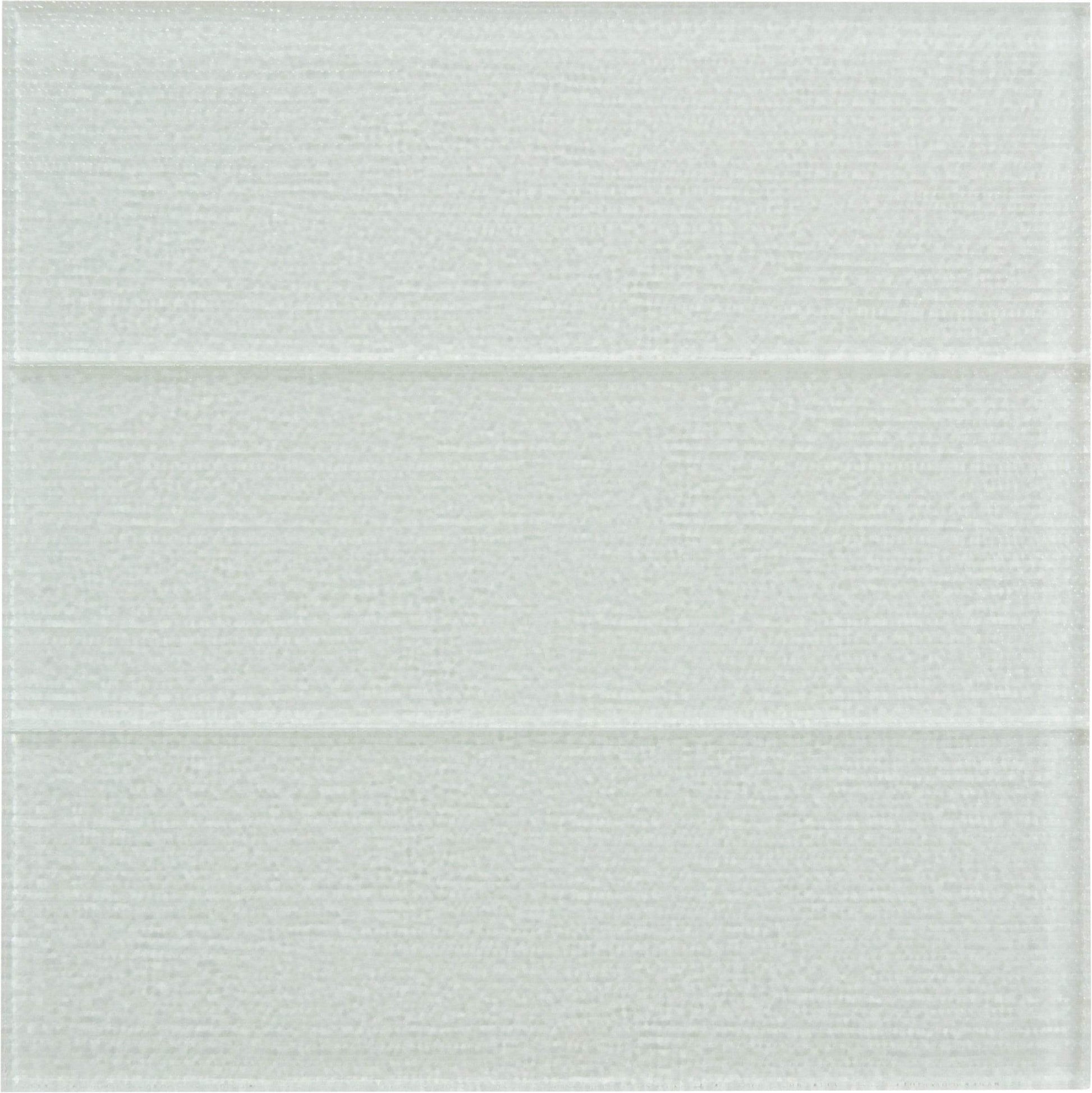 Linen Ice White 4'' x 12'' Glossy Glass Subway Tile Horizon Tile