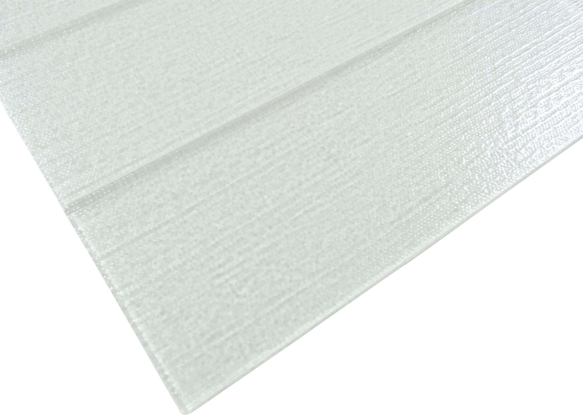 Linen Ice White 4'' x 12'' Glossy Glass Subway Tile Horizon Tile