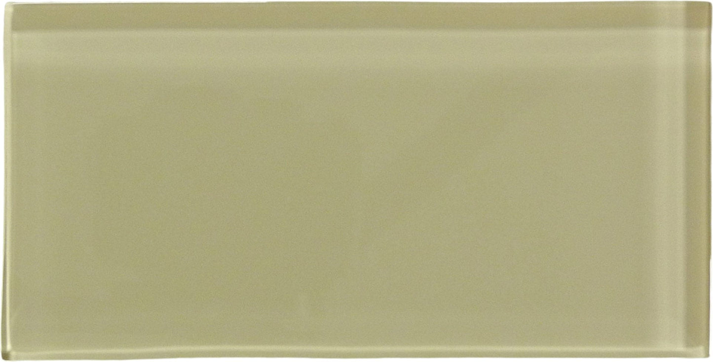 Nude Beige 3'' x 6'' Subway Glass Subway Tile Horizon Tile