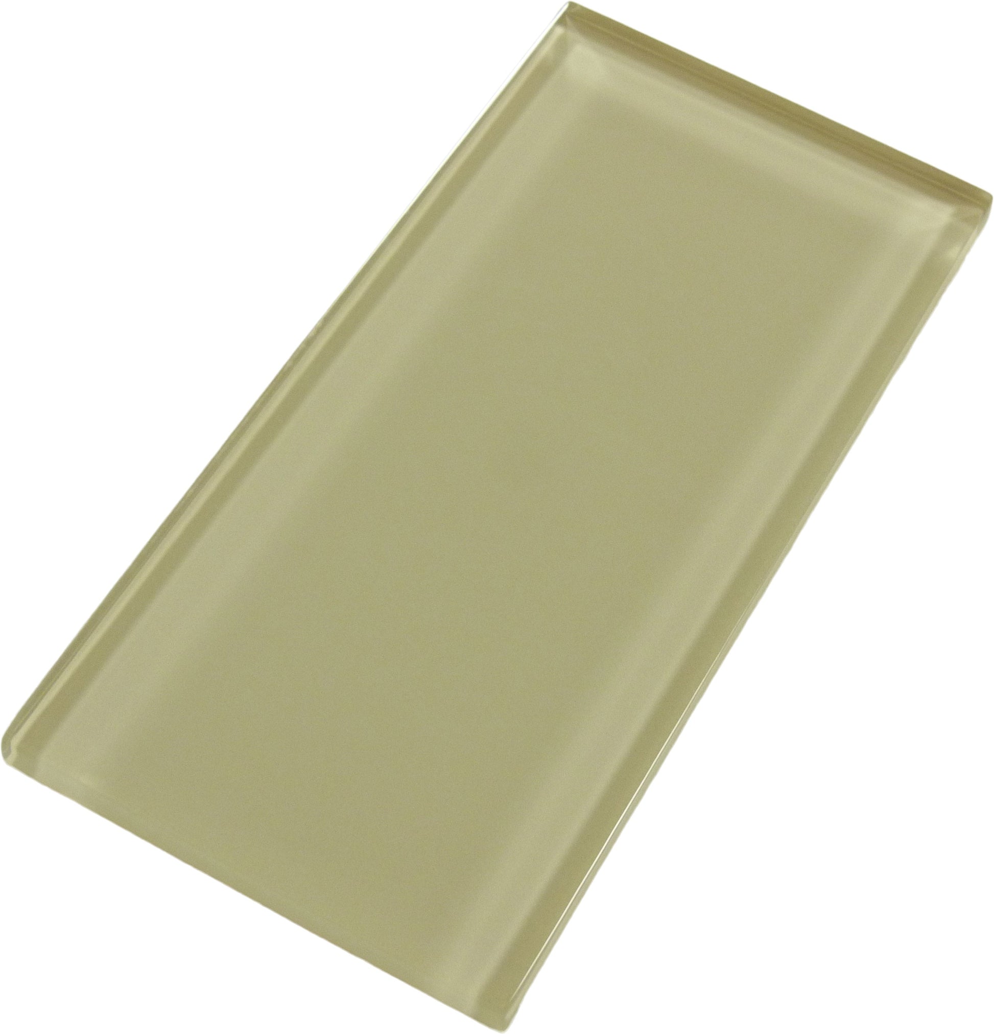 Nude Beige 3'' x 6'' Subway Glass Subway Tile Horizon Tile