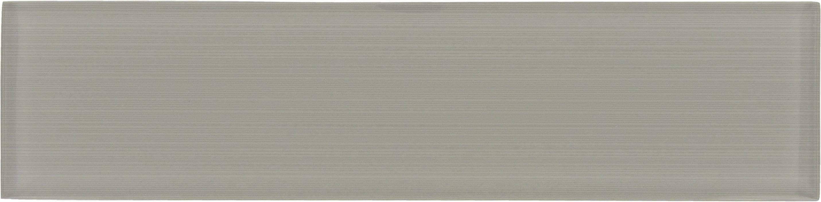 Grey Streak 3" x 12" Glossy Glass Subway Tile Horizon Tile