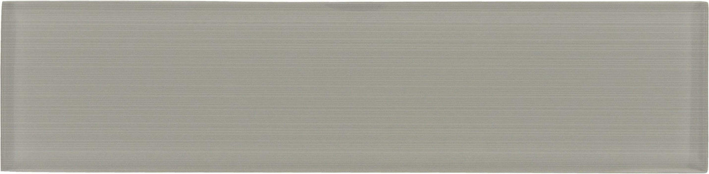 Grey Streak 3" x 12" Glossy Glass Subway Tile Horizon Tile