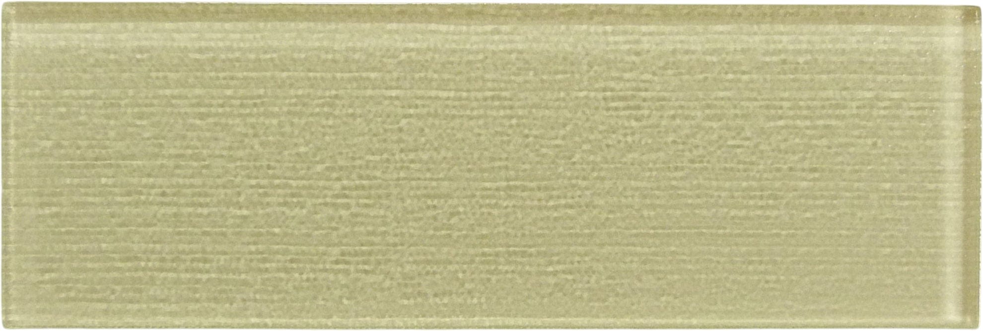 Linen Beige 4'' x 12'' Glossy Glass Subway Tile Horizon Tile