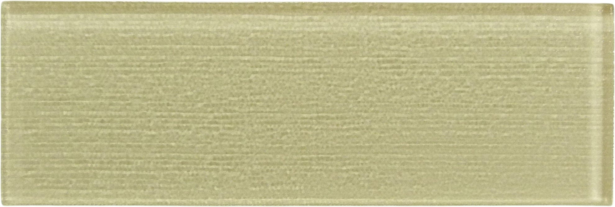 Linen Beige 4'' x 12'' Glossy Glass Subway Tile Horizon Tile