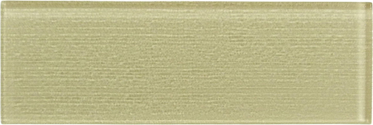 Linen Beige 4'' x 12'' Glossy Glass Subway Tile Horizon Tile