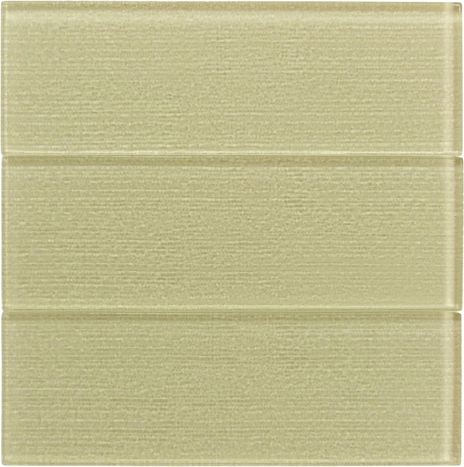 Linen Beige 4'' x 12'' Glossy Glass Subway Tile Horizon Tile