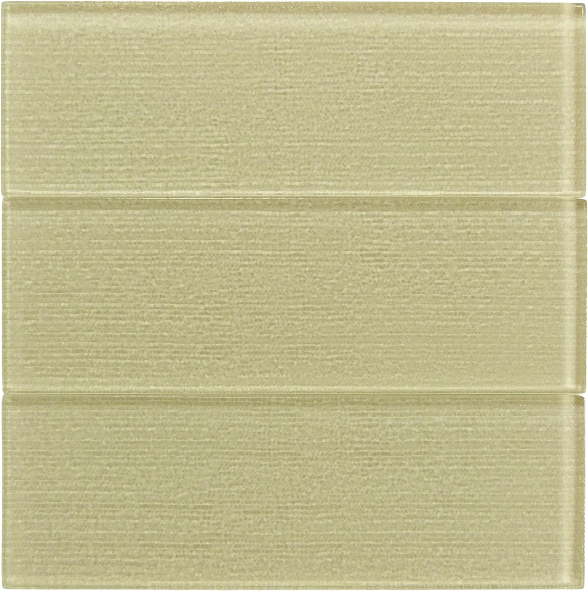 Linen Beige 4'' x 12'' Glossy Glass Subway Tile Horizon Tile