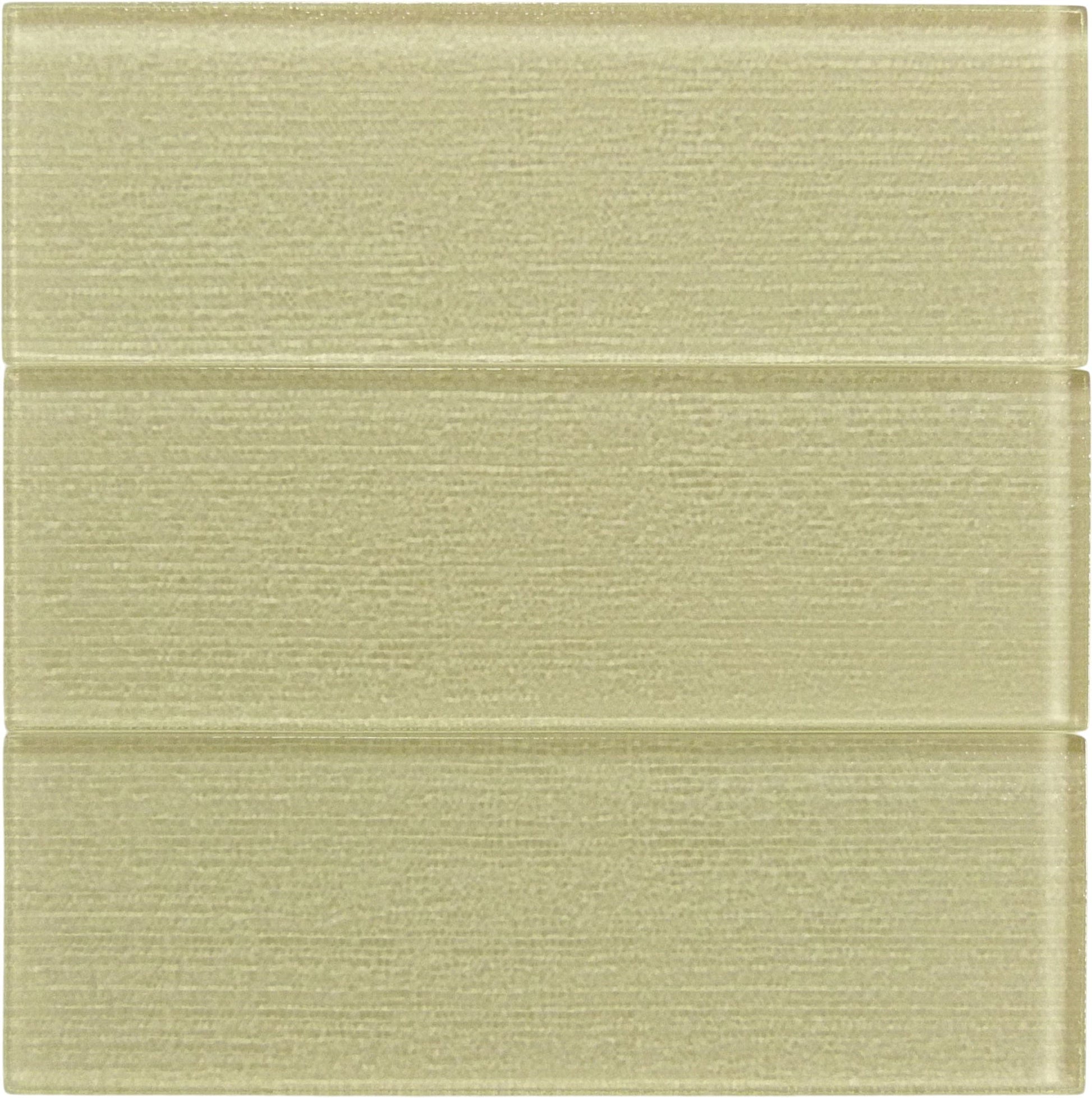 Linen Beige 4'' x 12'' Glossy Glass Subway Tile Horizon Tile