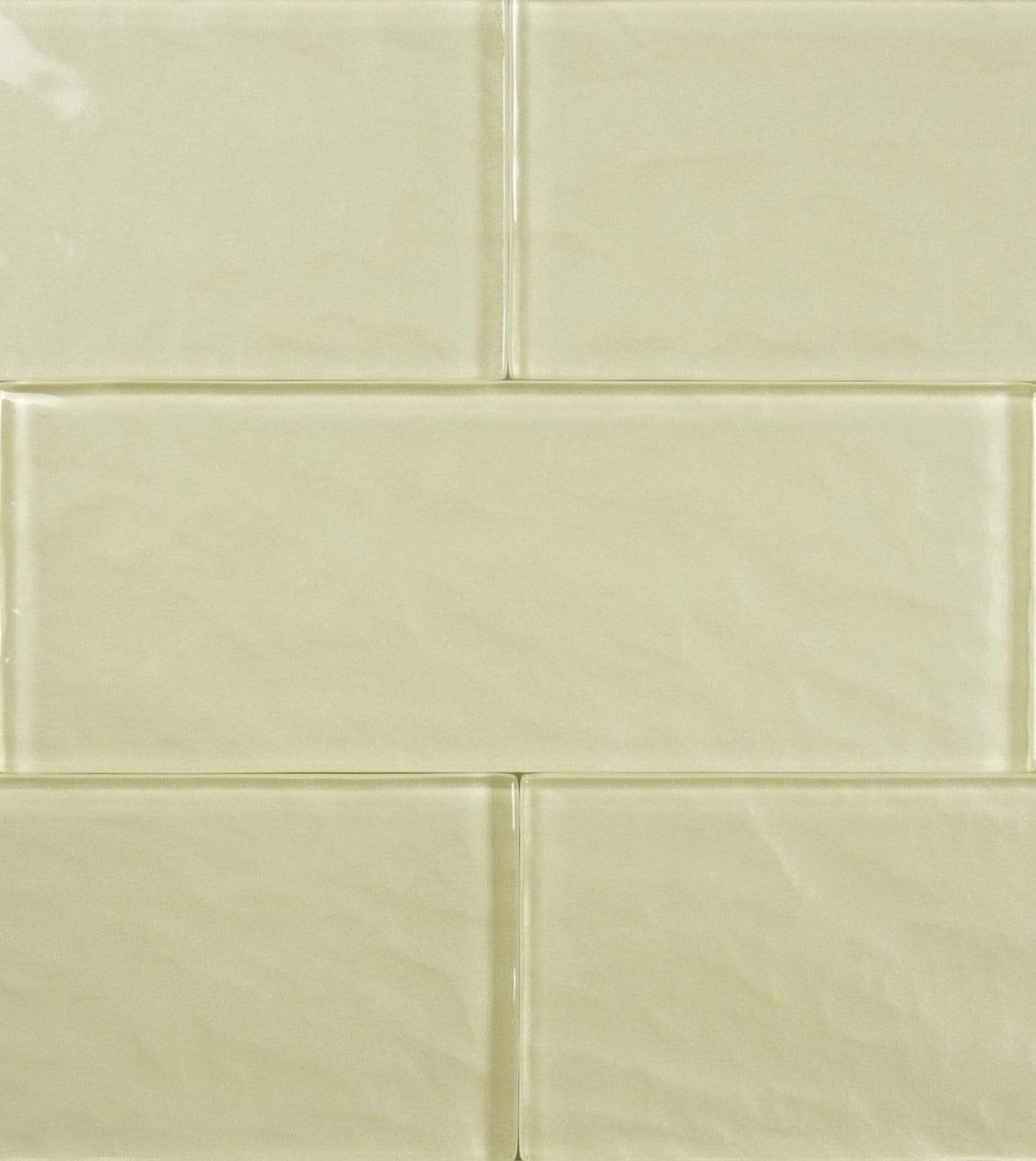 Shimmer Champagne Beige 3'' x 8'' Glossy Glass Subway Tile Horizon Tile