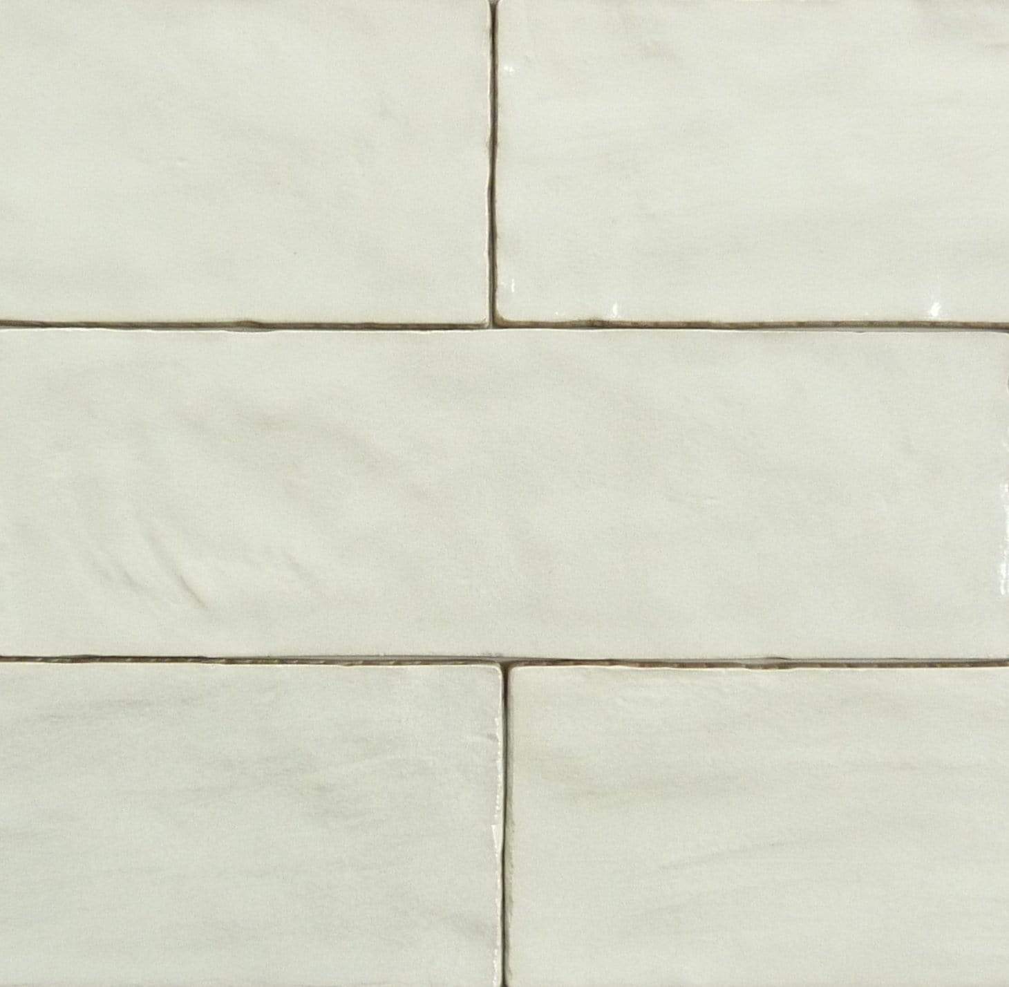 Jubilee Cream Puff 2 1/2" x 8" Ceramic Shimmer Subway Tile Matrix Mosaics