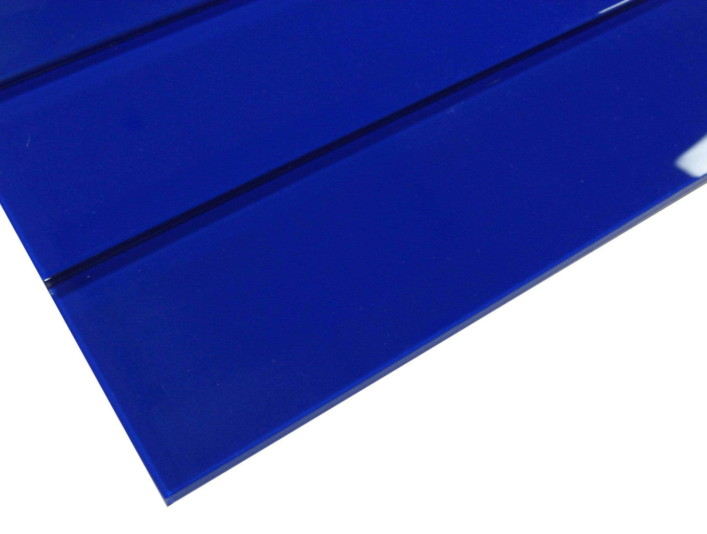 Crushed Velvet Blue 3" x 12" Glossy Glass Subway Tile Matrix Mosaics