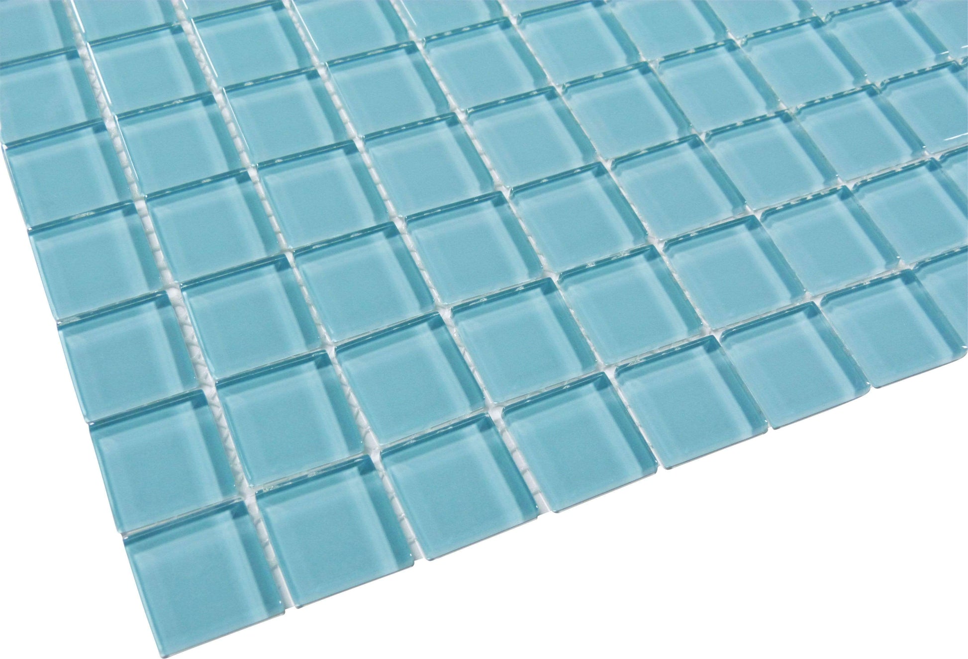 Crystal Oasis 1" x 1" Glossy Glass Tile Matrix Mosaics