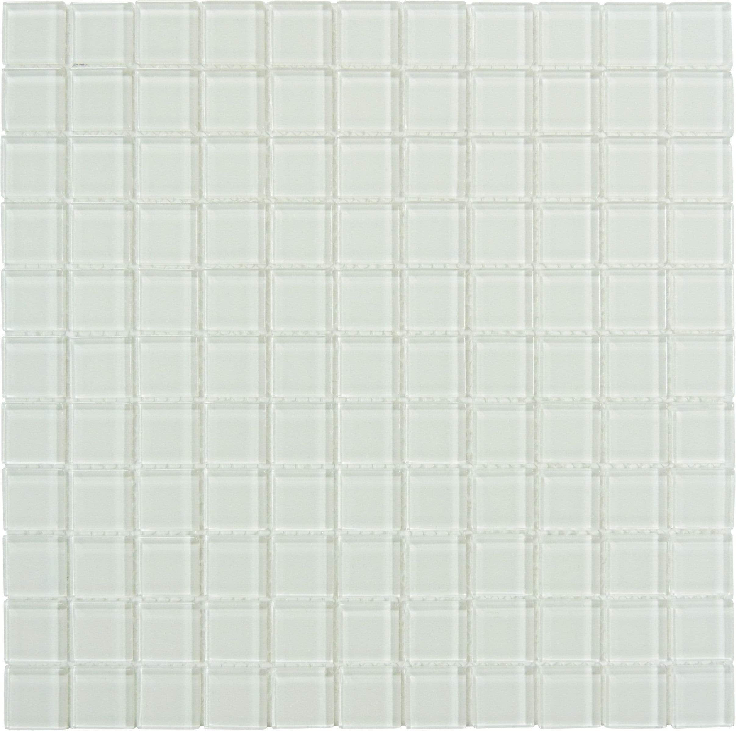 Ice Bay 1" x 1" Glossy Glass Tile Matrix Mosaics