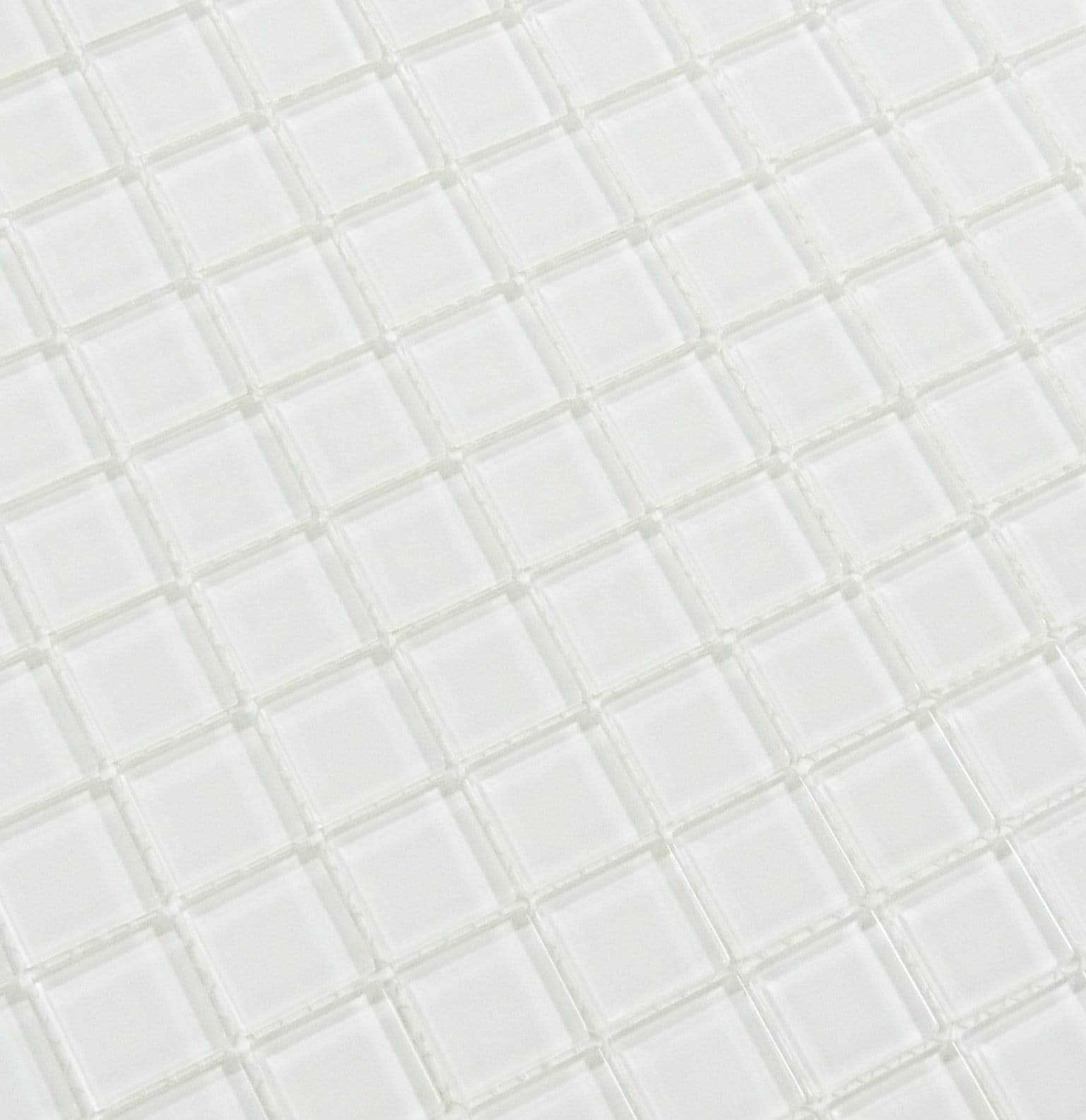 Ice Bay 1" x 1" Glossy Glass Tile Matrix Mosaics