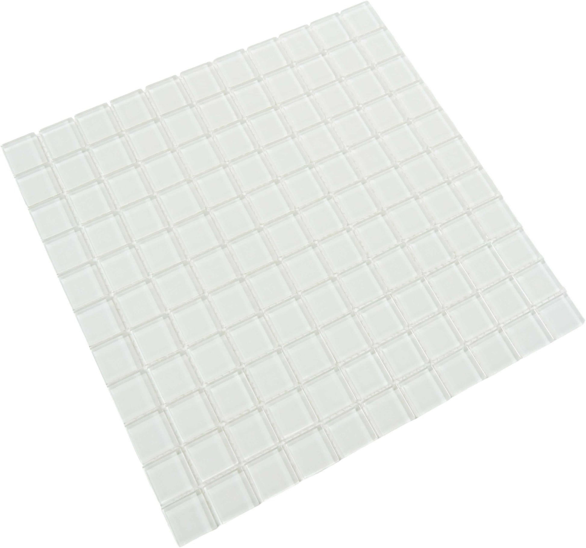 Ice Bay 1" x 1" Glossy Glass Tile Matrix Mosaics