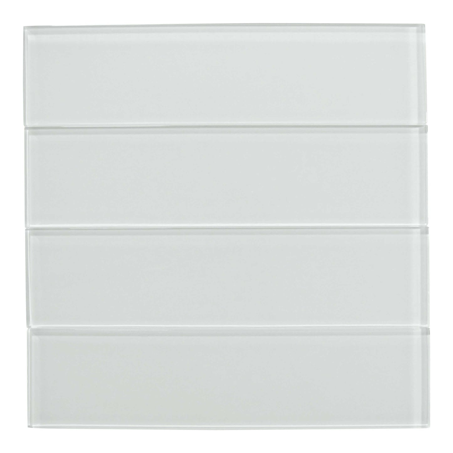 Ice Bay White 3" x 12" Glossy Glass Subway Tile Matrix Mosaics