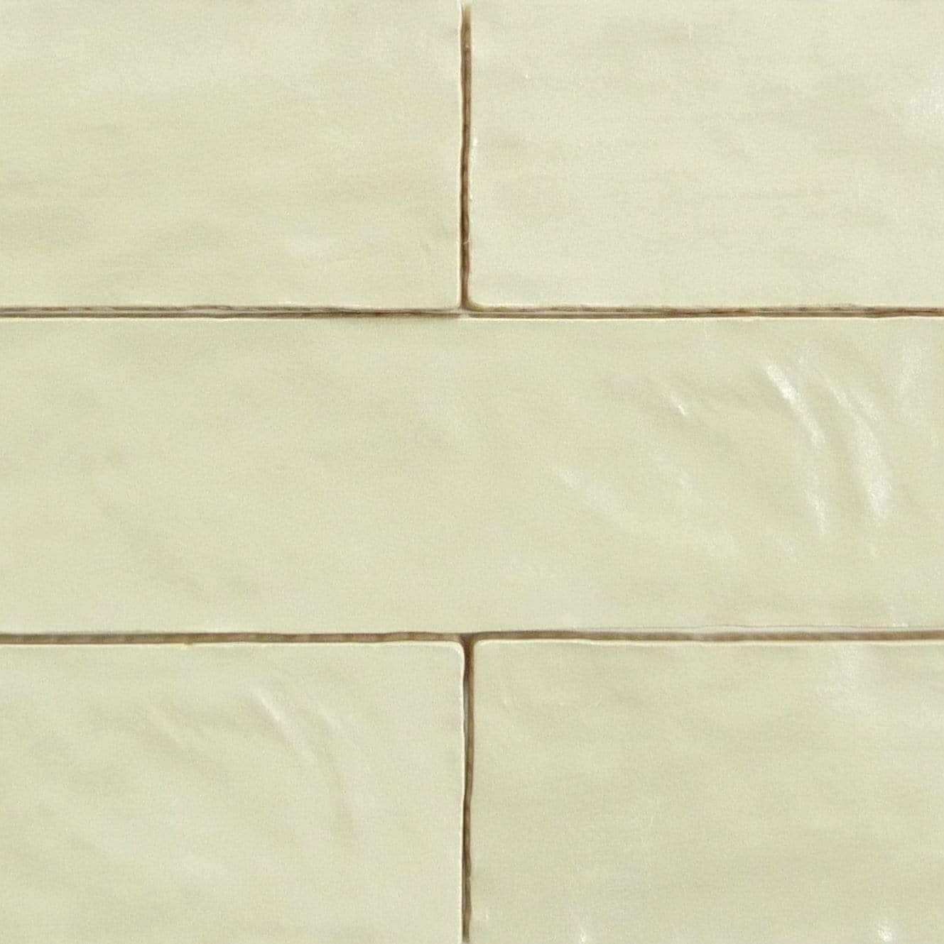 Jubilee Irresistible Ivory 2 1/2" x 8" Ceramic Shimmer Subway Tile Matrix Mosaics