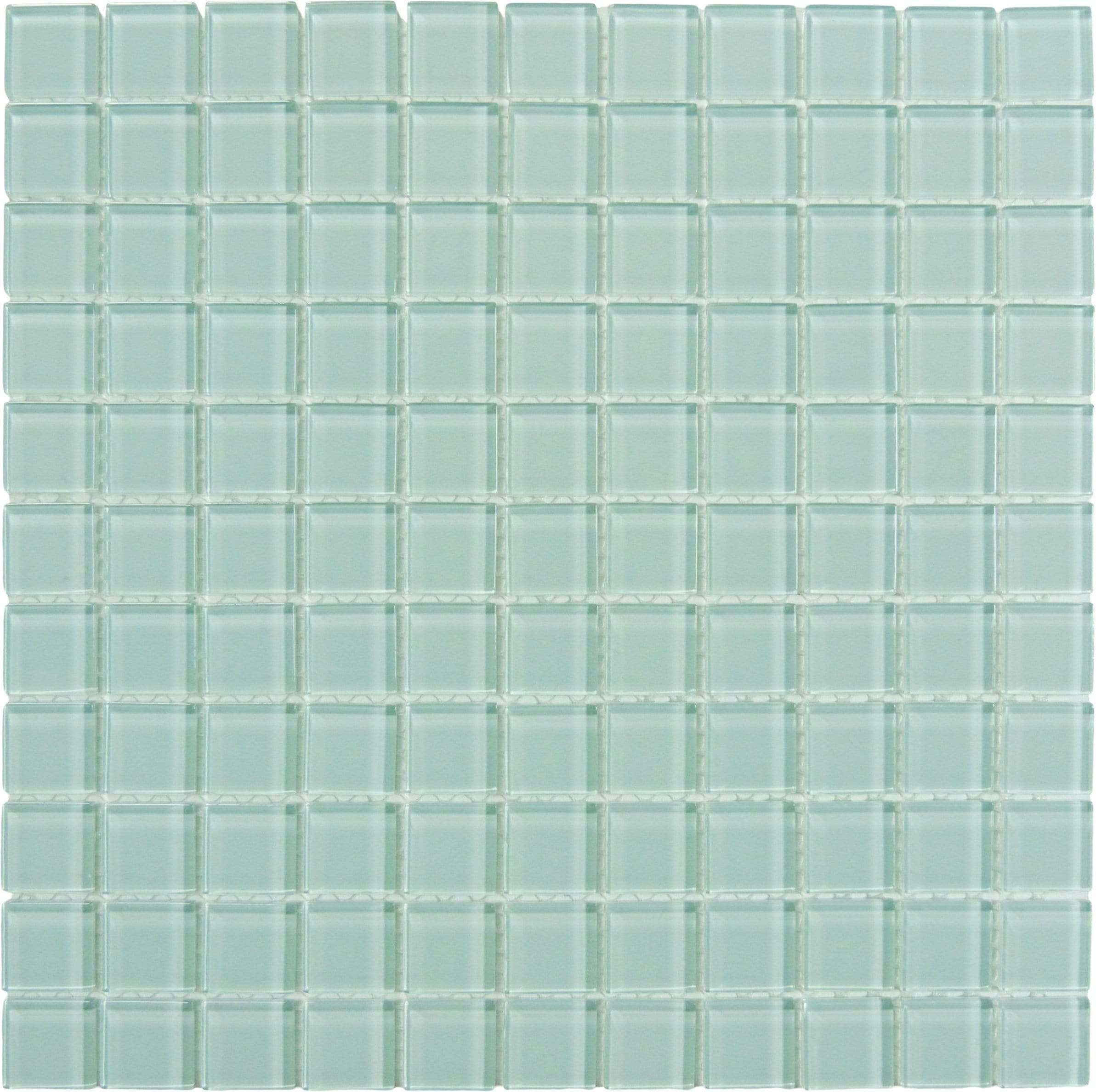 Malted Mint 1" x 1" Glossy Glass Tile Matrix Mosaics