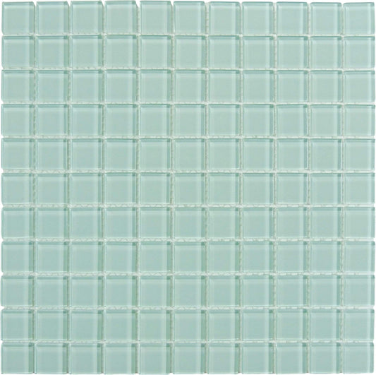 Malted Mint 1" x 1" Glossy Glass Tile Matrix Mosaics