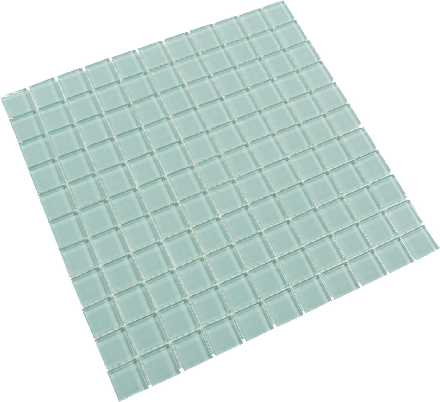 Malted Mint 1" x 1" Glossy Glass Tile Matrix Mosaics