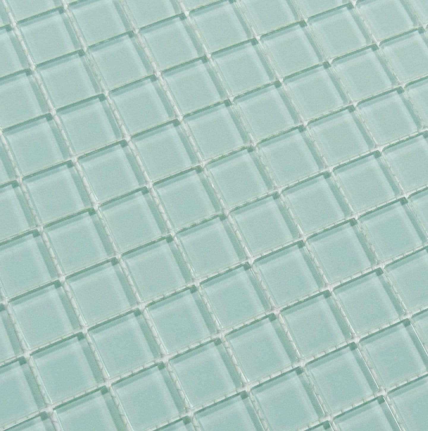 Malted Mint 1" x 1" Glossy Glass Tile Matrix Mosaics