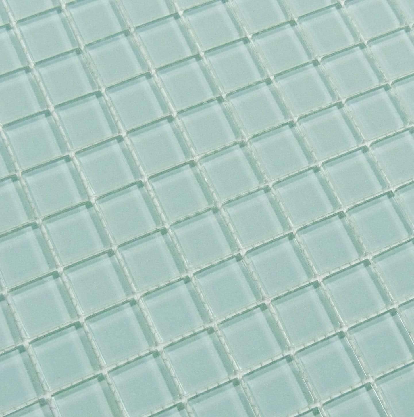 Malted Mint 1" x 1" Glossy Glass Tile Matrix Mosaics