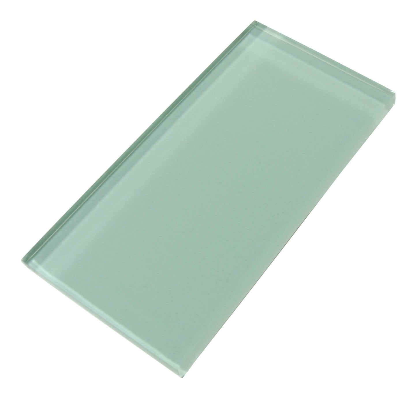 Malted Mint Green 3" x 6" Glossy Glass Subway Tile Matrix Mosaics