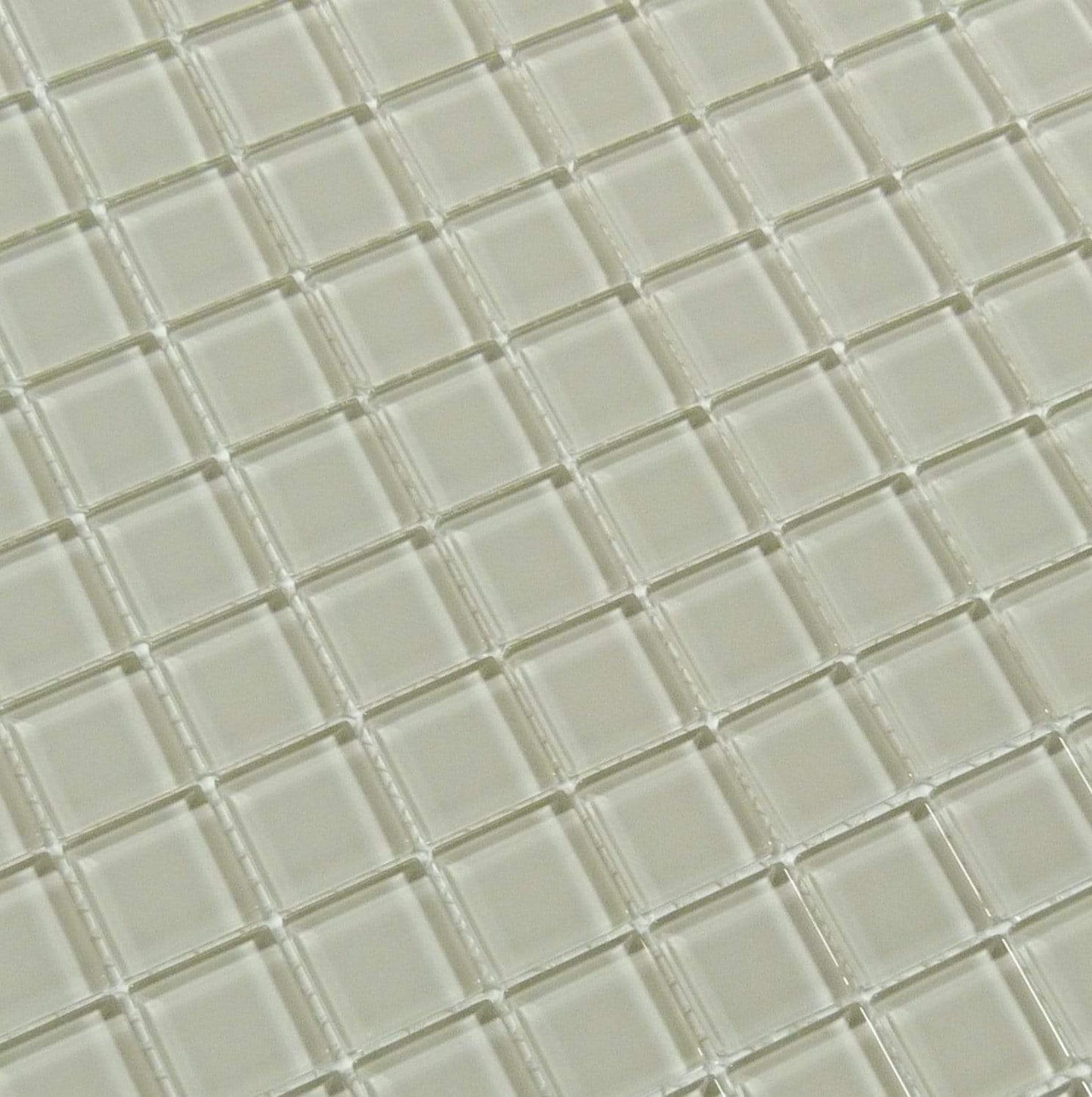 Maybe Mushroom 1" x 1" Glossy Glass Tile Matrix Mosaics