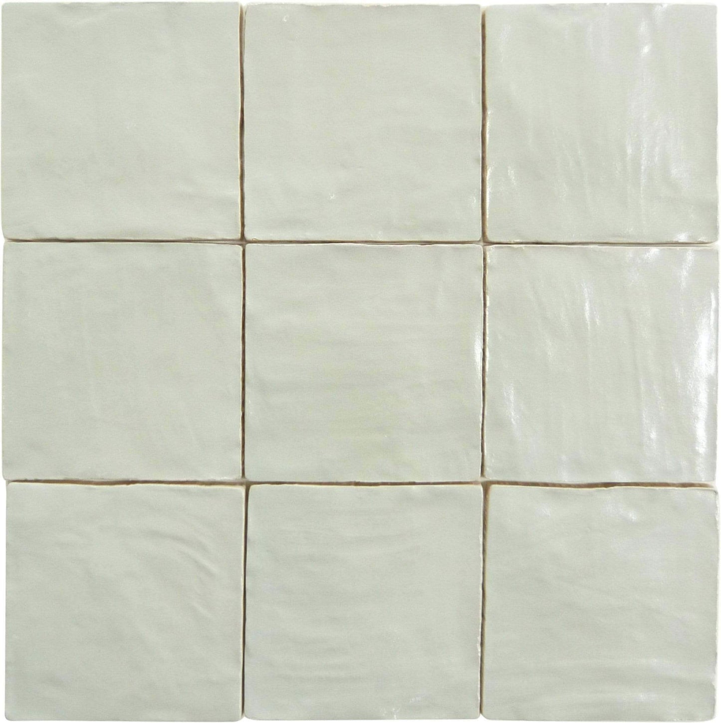 Jubilee Pacific Peal White 4" x 4" Square Shimmer Ceramic Tile Matrix Mosaics