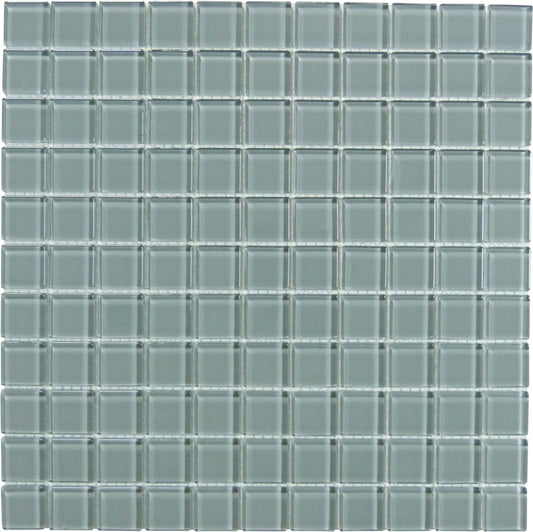 Volcanic Ash 1" x 1" Glossy Glass Tile Matrix Mosaics