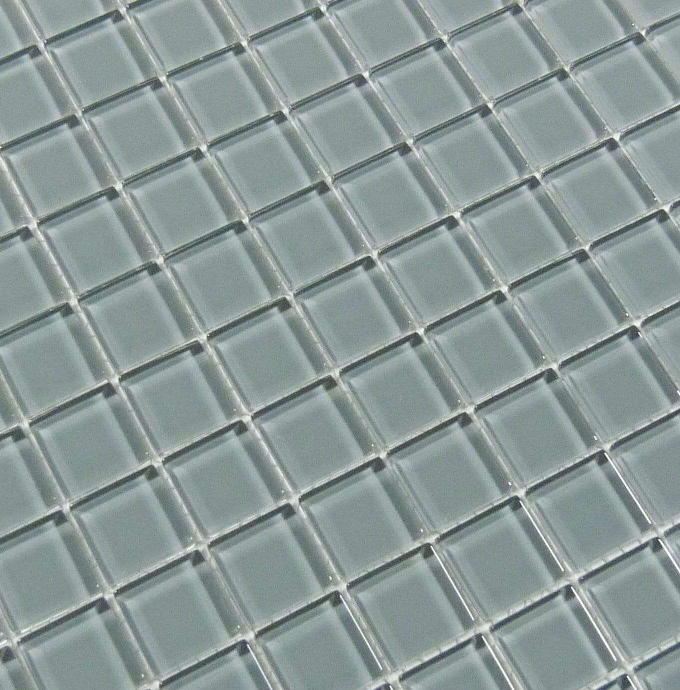 Volcanic Ash 1" x 1" Glossy Glass Tile Matrix Mosaics