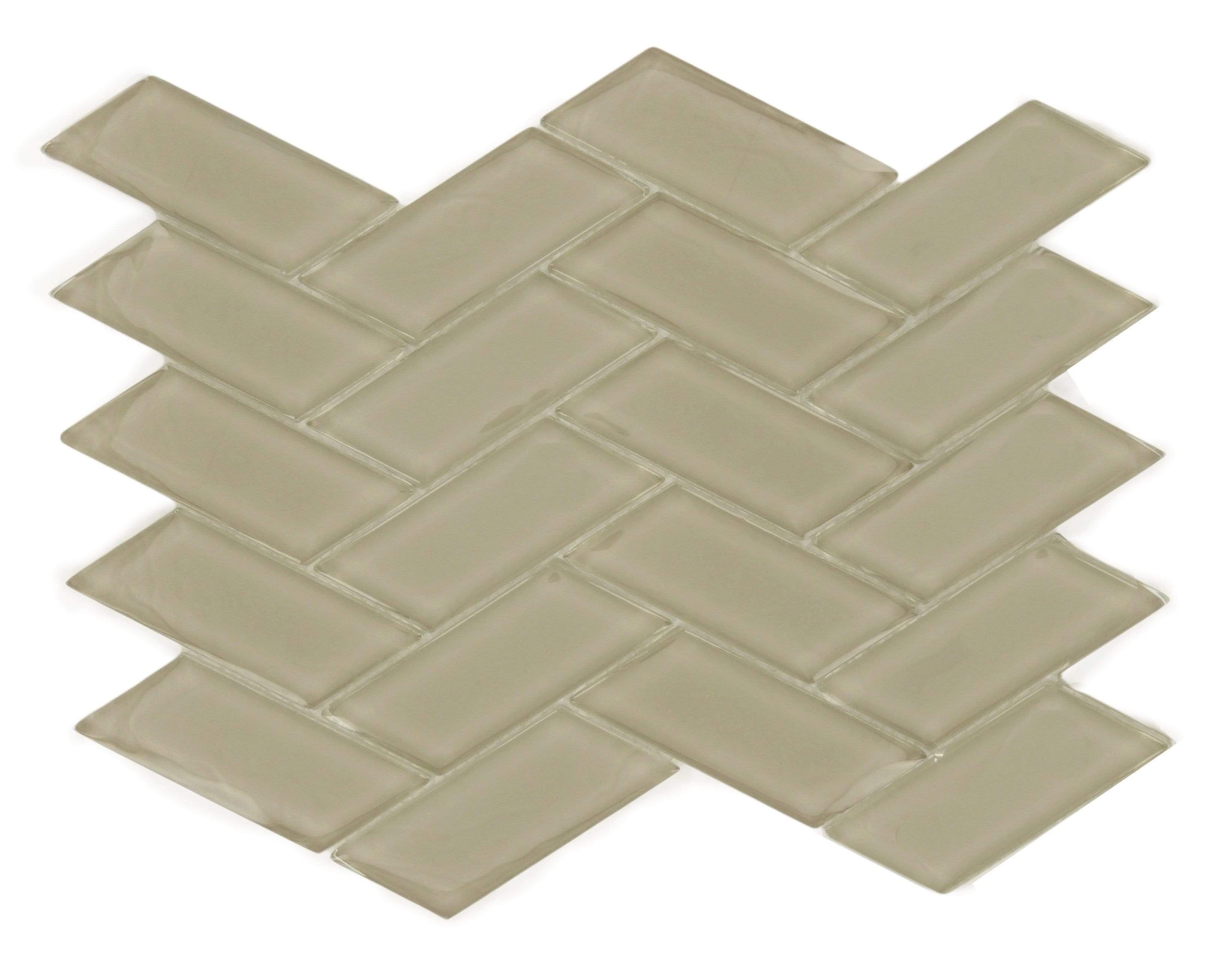 Wild Mushroom Turning Point 2" x 4" Glass Tile Millenium Products