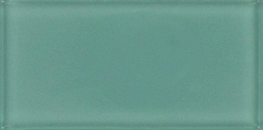 Teal Green 3'' x 6'' Glossy Glass Subway Tile Millenium Products