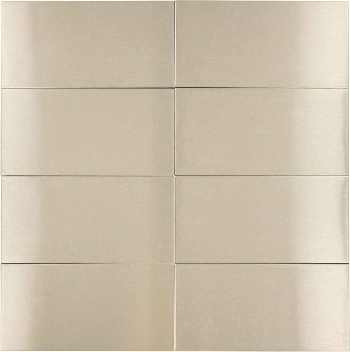 Large Mosaic Stainless Steel 3'' x 6'' Brushed Metal Subway Tile Millenium Products