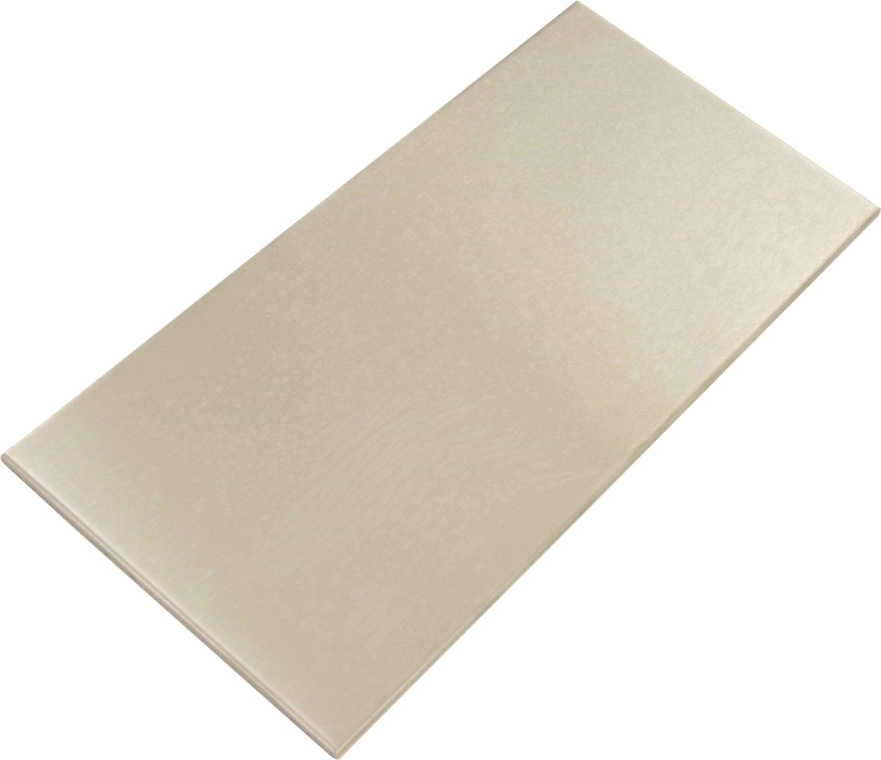 Large Mosaic Stainless Steel 3'' x 6'' Brushed Metal Subway Tile Millenium Products