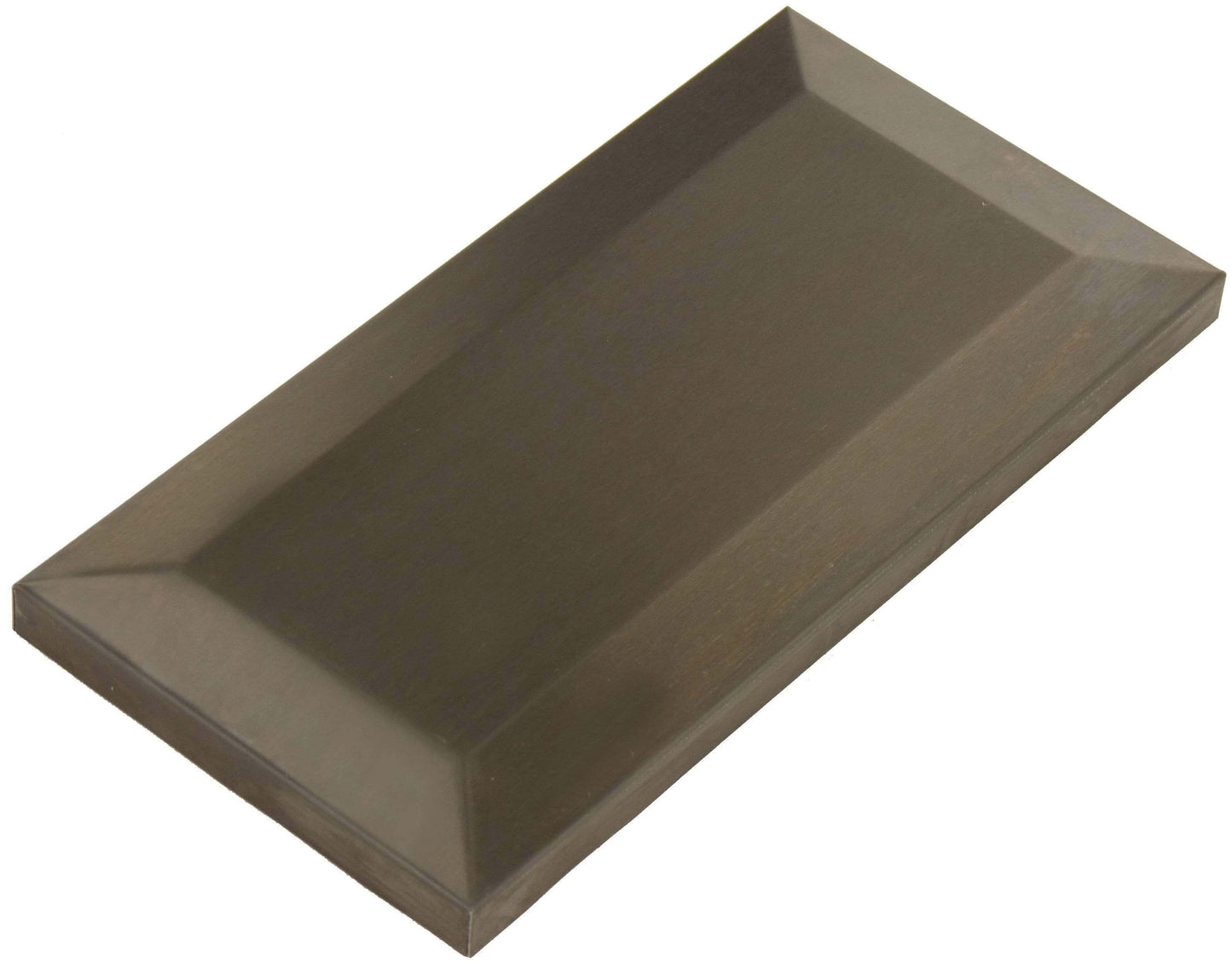 Gun Metal Beveled 3" x 6" Brushed Metal Subway Tile Millenium Products