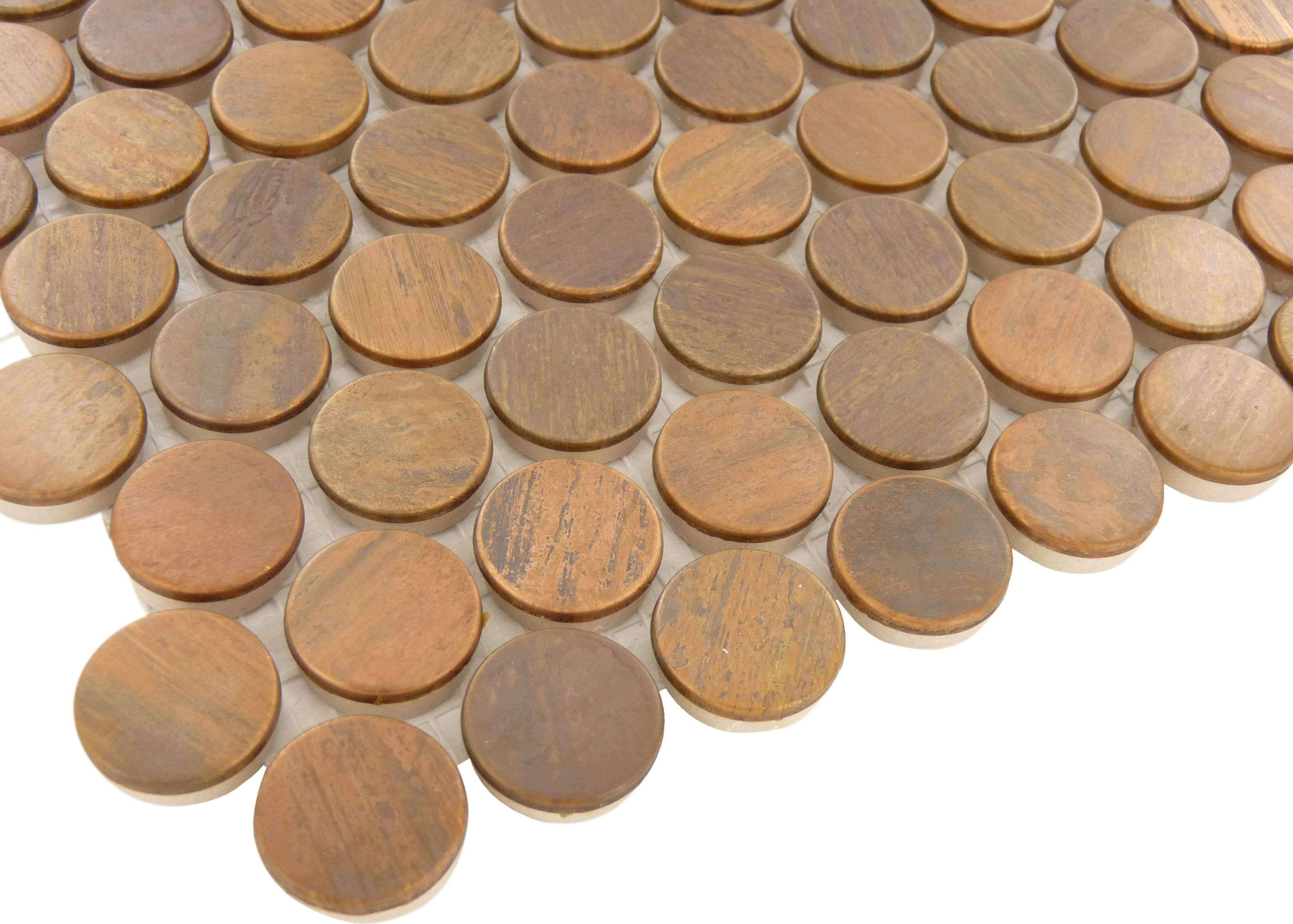 Nickels Antique Copper Circles Metal Tile Millenium Products