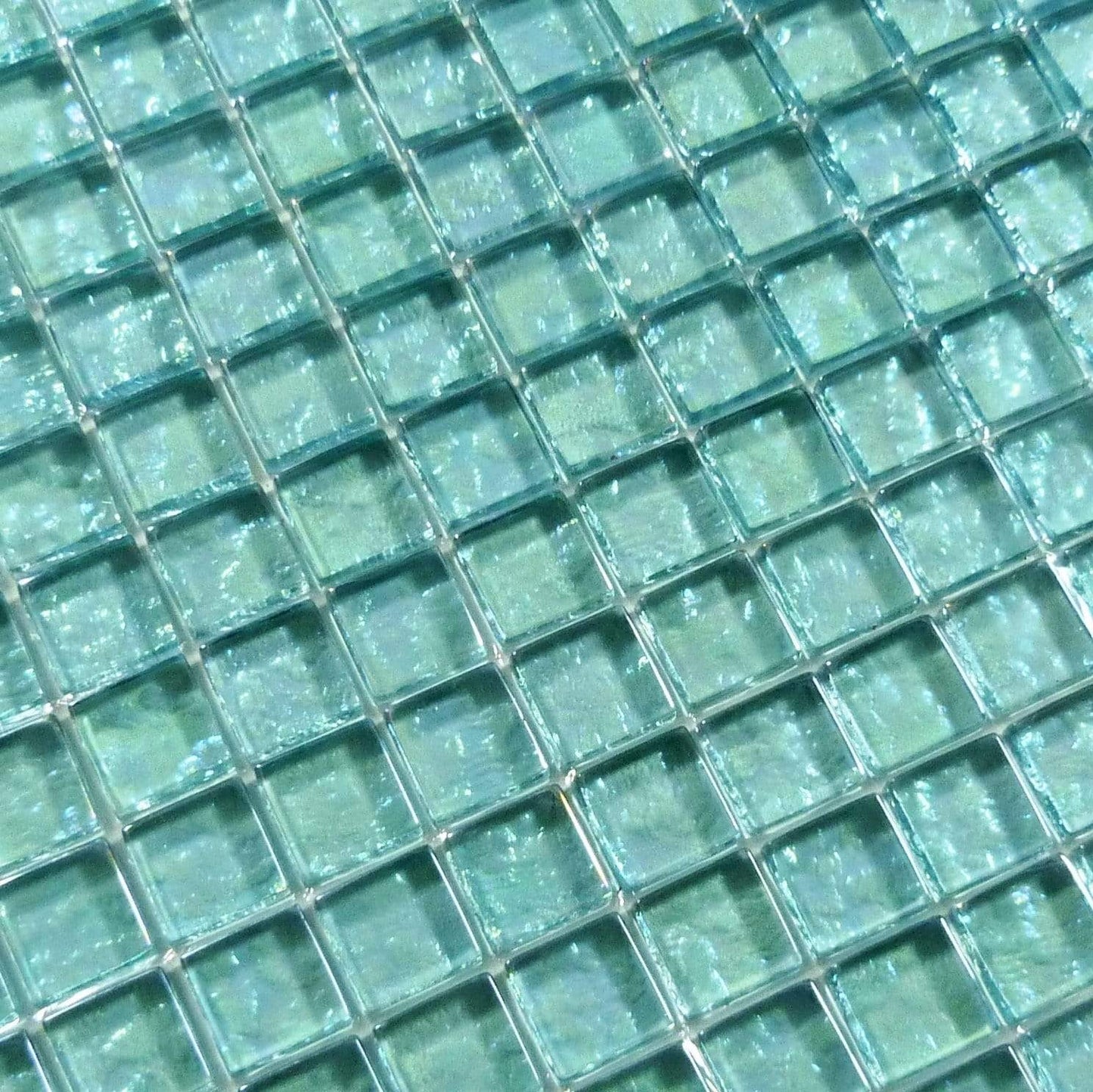 Galaxie Turquoise 1" x 1" Iridescent Glossy Glass Pool Tile Ocean Pool Mosaics